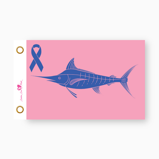 Blue Marlin - Breast Cancer Ribbon