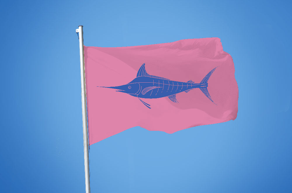 Pink Release Flag - Blue Marlin