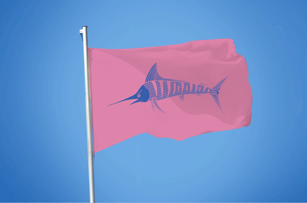 Pink Release Flag - Striped Marlin – Ladies Love Pink